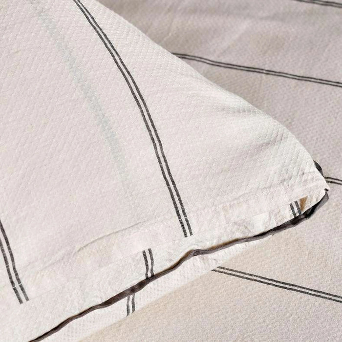 Zenith Woven Stripe 3-Piece Full Comforter Set 160X240Cm- Ivory