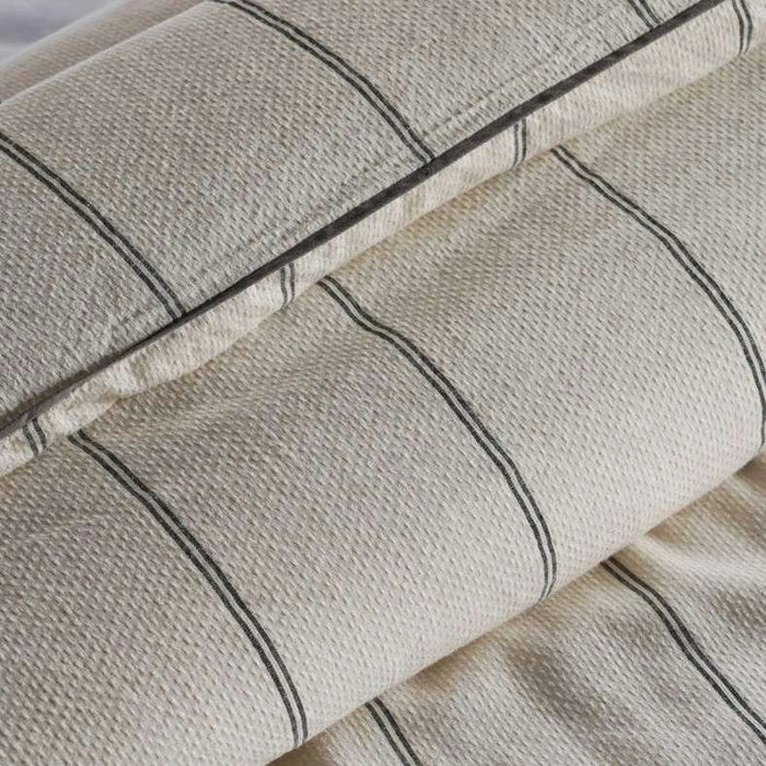 Zenith Woven Stripe 3-Piece Queen Comforter Set 200X240Cm - Ivory