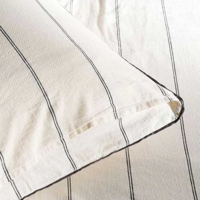 Zenith Woven Stripe 3-Piece Queen Comforter Set 200X240Cm - Ivory