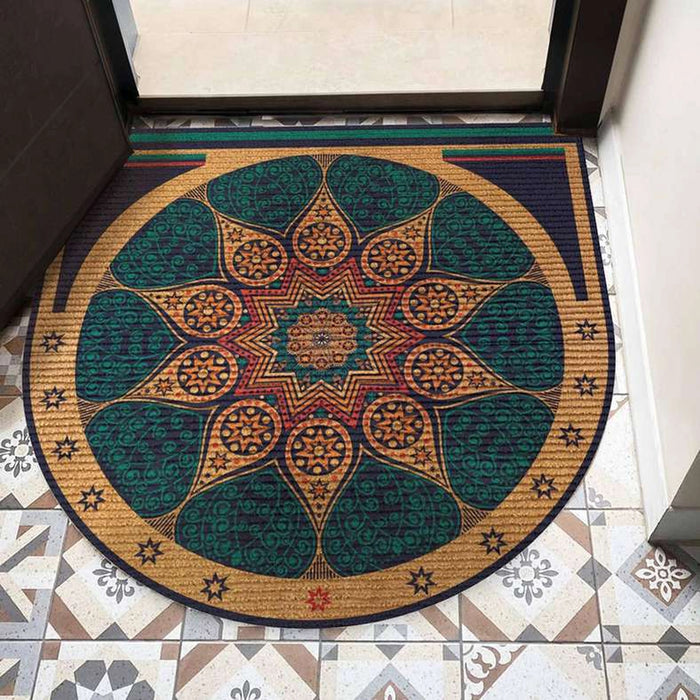 Zenna Printed Door Mat 93X98Cm - Blue