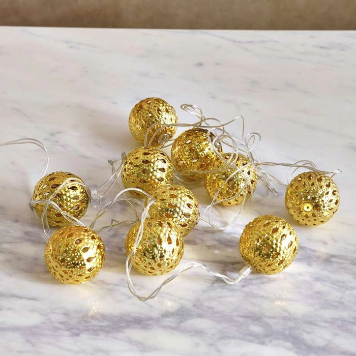 Zenny 10 Led Light Ball 2M - Gold