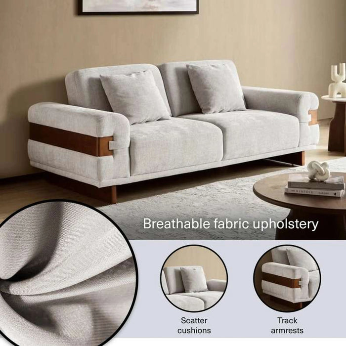 Zentro 3 Seater Sofa - Beige