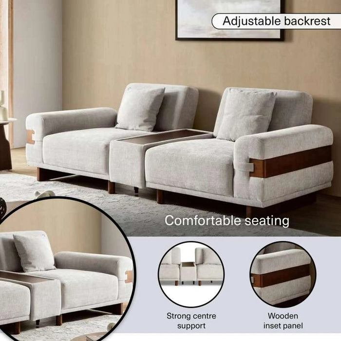 Zentro 4 Seater Sofa - Beige
