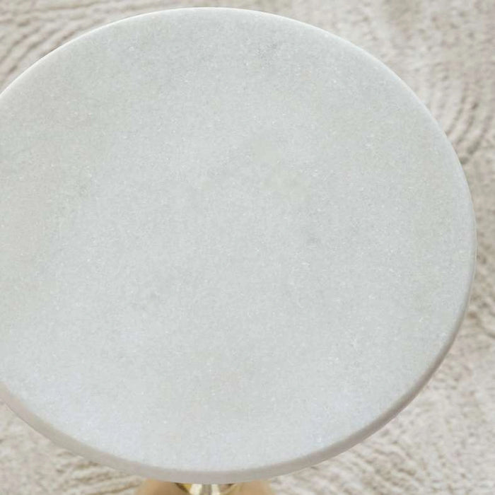 Zhilov Drink Table Marble - White & Gold