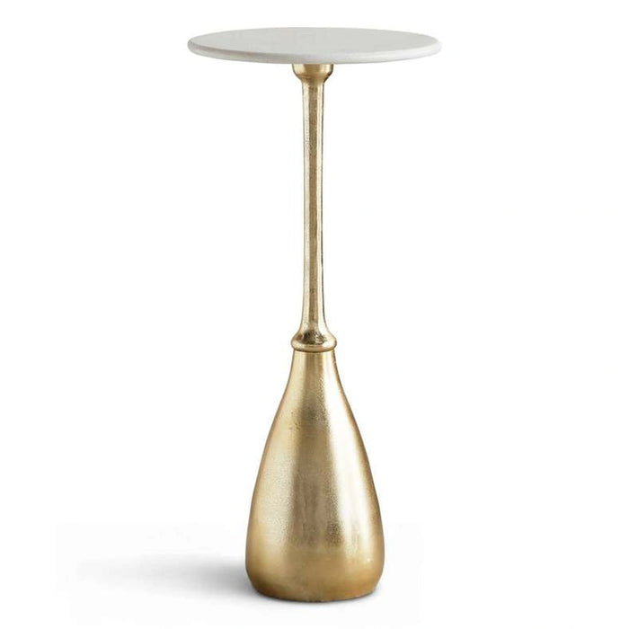 Zhilov Drink Table Marble - White & Gold