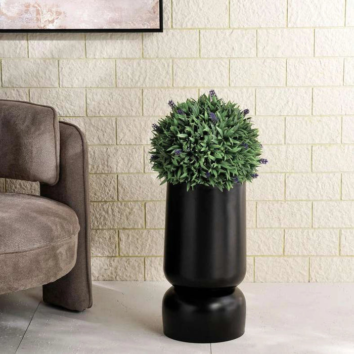 Zibo Metal Reversible Planter 30X30X50Cm- Black