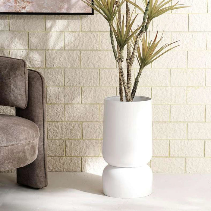 Zibo Metal Reversible Planter 30X30X50Cm- White
