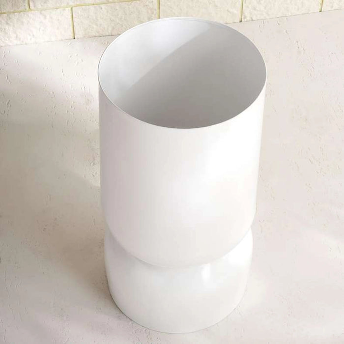 Zibo Metal Reversible Planter 30X30X50Cm- White