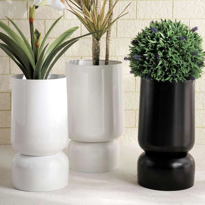 Zibo Metal Reversible Planter 30X30X50Cm- White