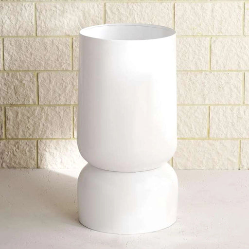 Zibo Metal Reversible Planter 30X30X50Cm- White PAN HOME