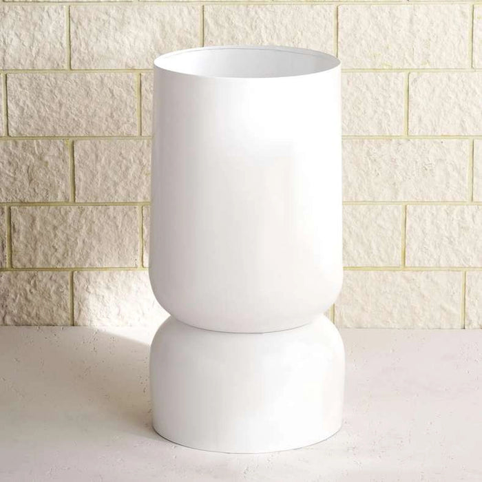 Zibo Metal Reversible Planter 30X30X50Cm- White