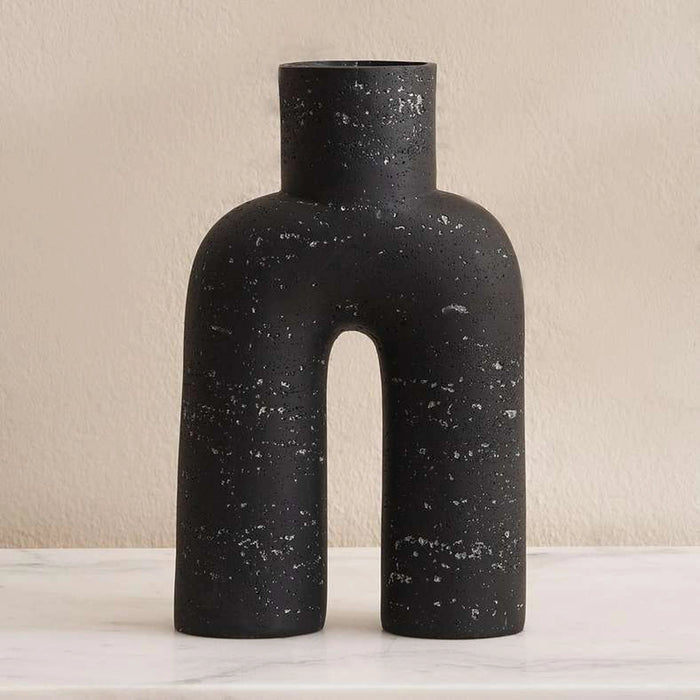 Zihao Polyresin Vase 16X7.5X25Cm - Black