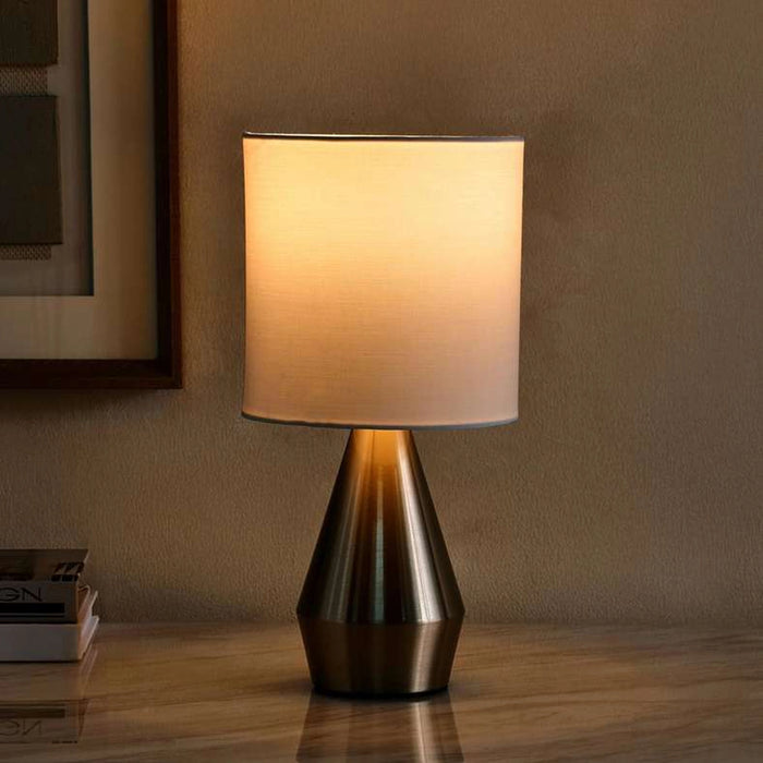 Zimmer 2-Piece E14 Metal Table Lamp 16X31.5Cm - Satin Nickel