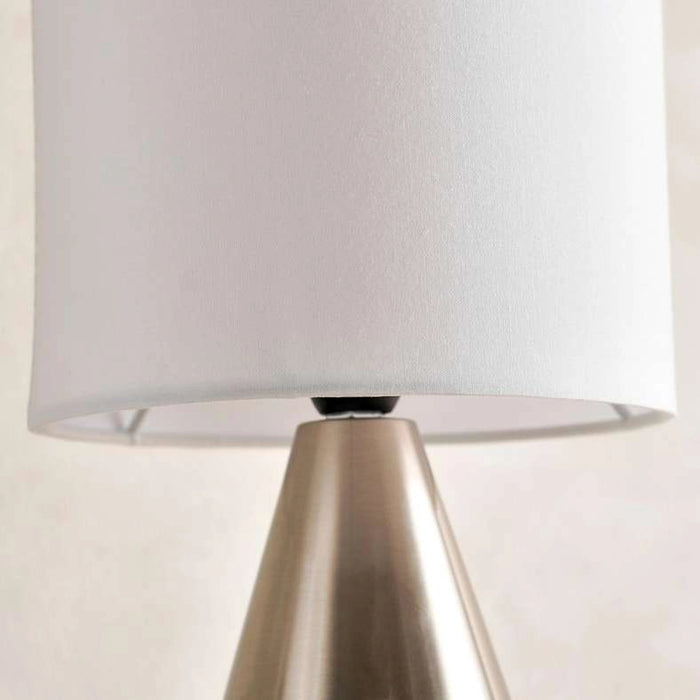 Zimmer 2-Piece E14 Metal Table Lamp 16X31.5Cm - Satin Nickel