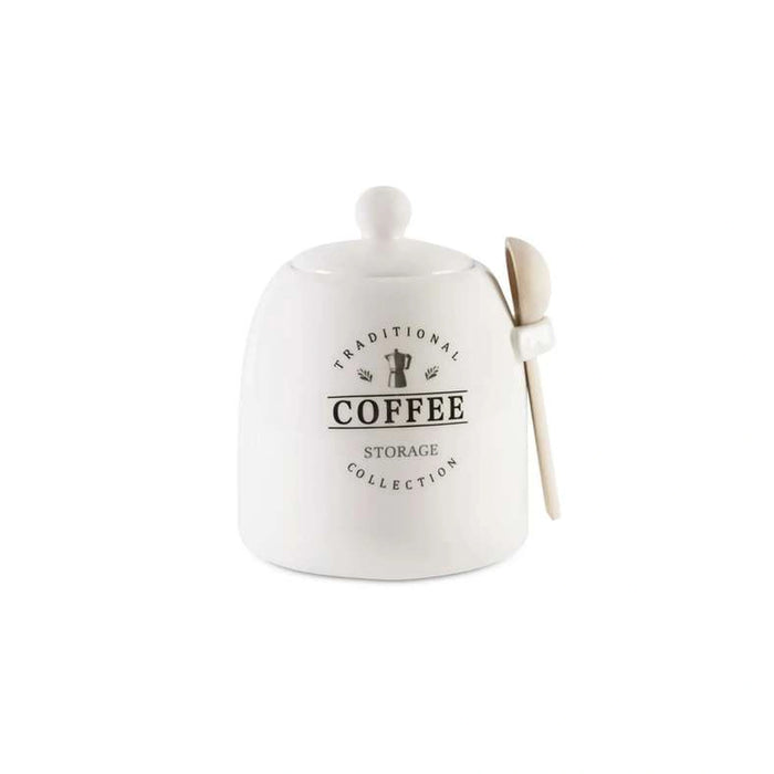 Zira Coffee Canister With Spoon 700Ml - White
