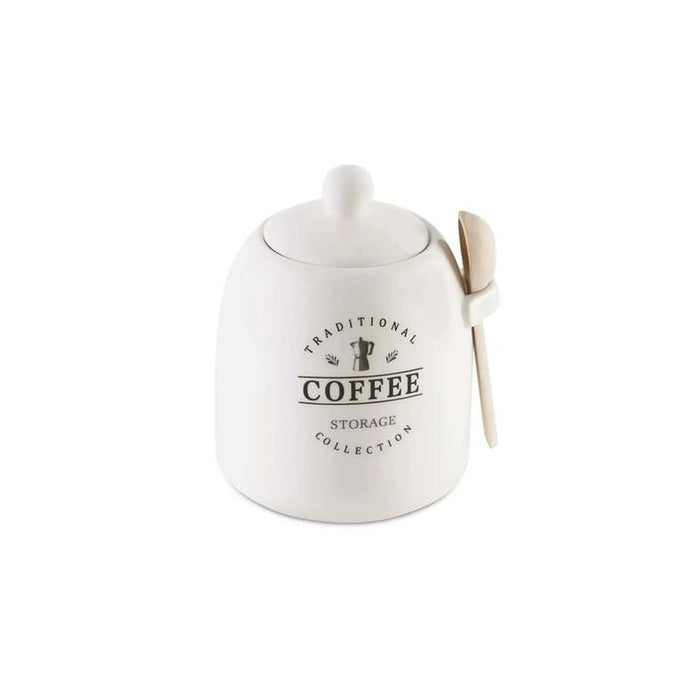 Zira Coffee Canister With Spoon 700Ml - White