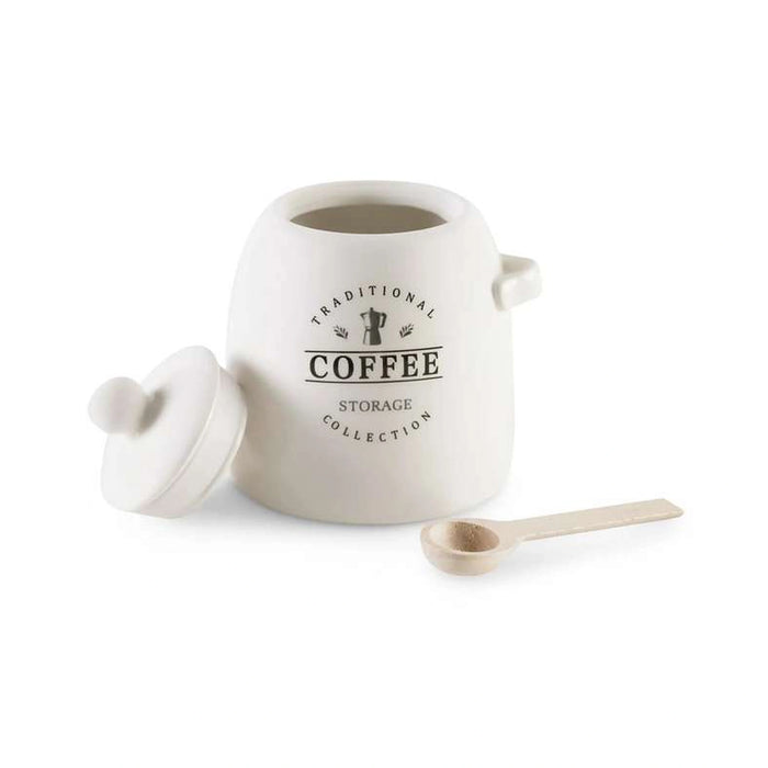 Zira Coffee Canister With Spoon 700Ml - White