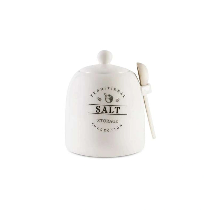 Zira Salt Canister With Spoon 700Ml - White