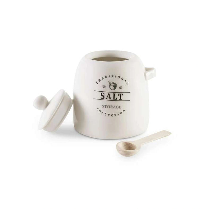 Zira Salt Canister With Spoon 700Ml - White