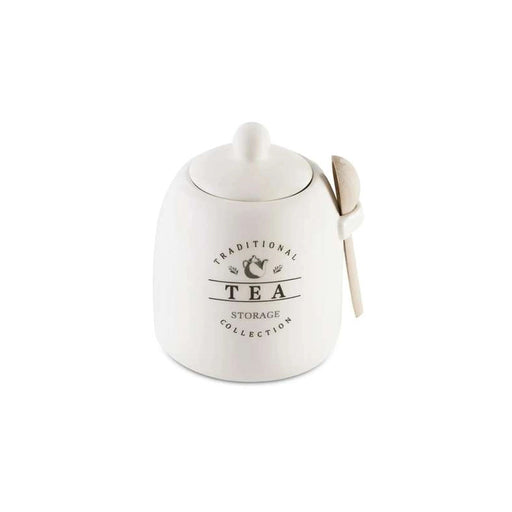 Zira Tea Canister With Spoon 700Ml - White Pan Home
