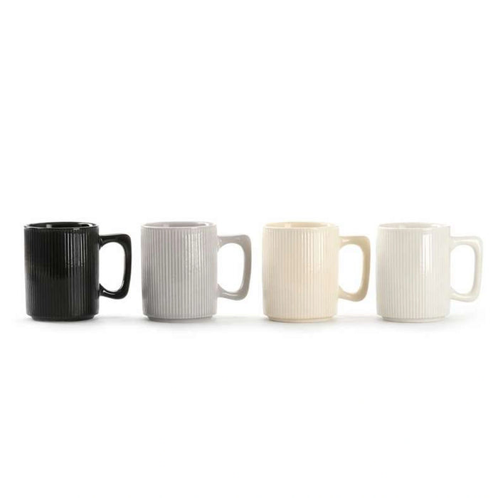 Zoe 4-Piece Porcelain Mug 385Ml -Assorted
