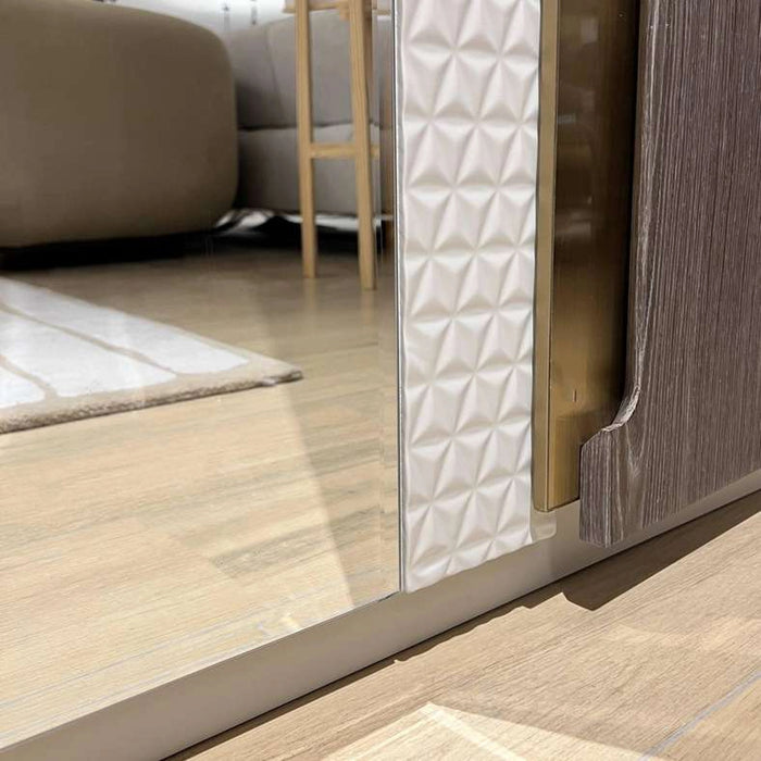 Zoe 6 Door Wardrobe - Light Grey