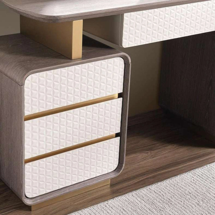 Zoe Dresser And Mirror - Light Grey