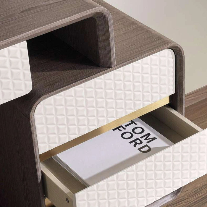 Zoe Dresser And Mirror - Light Grey