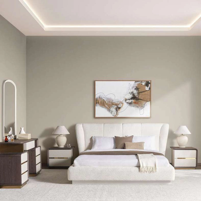 Zoe Dresser And Mirror - Light Grey