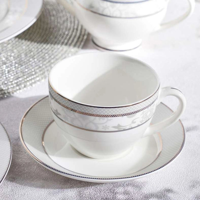 Zoha 47-Piece Porcelain Dinner Set -White