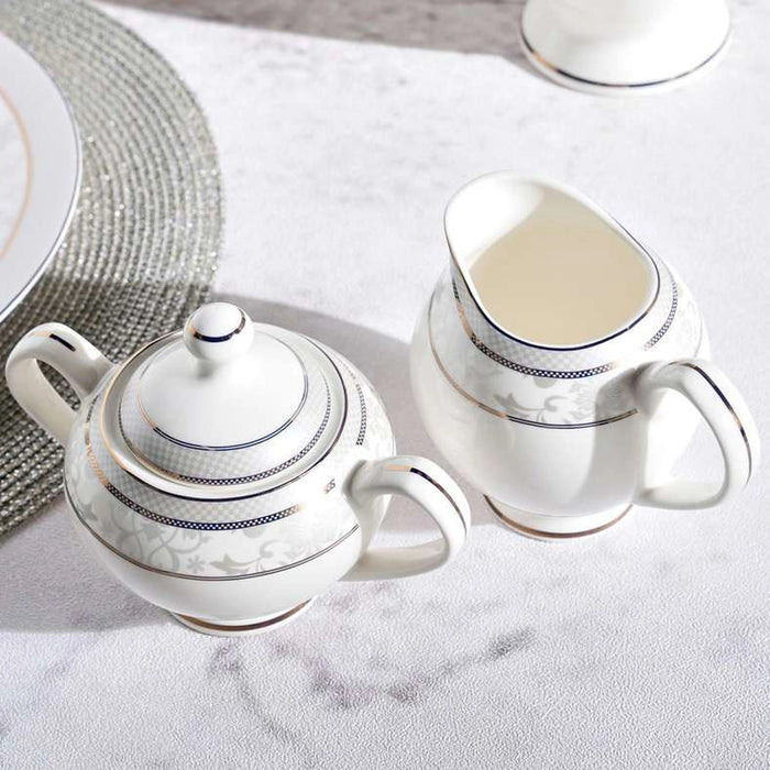 Zoha 47-Piece Porcelain Dinner Set -White