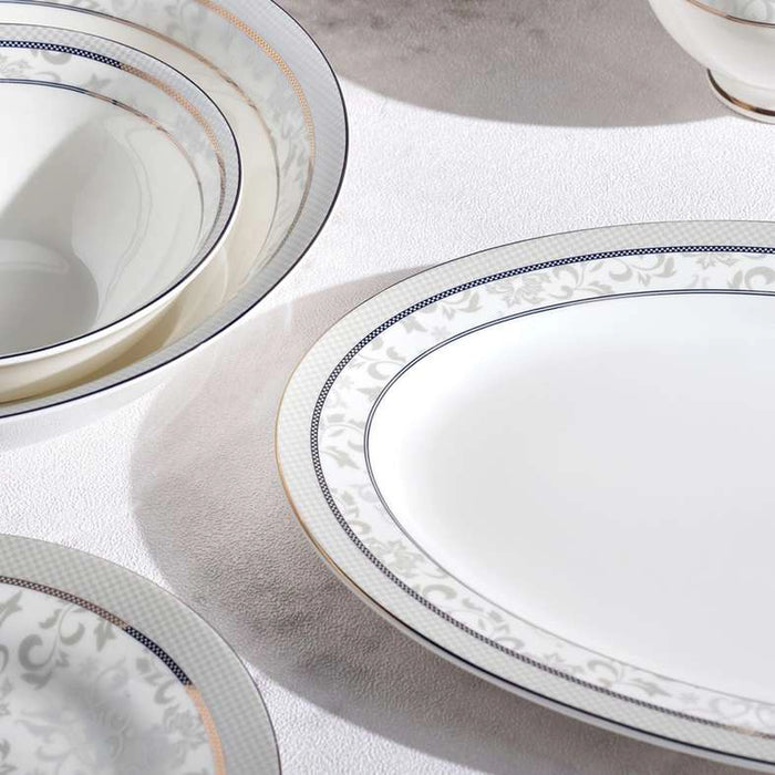 Zoha 47-Piece Porcelain Dinner Set -White