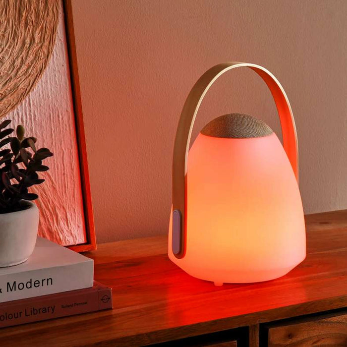 Zolly 16 Rgb Color Changing Led Light With Speaker Ip44 Waterproof 20X18.5X28Cm - White
