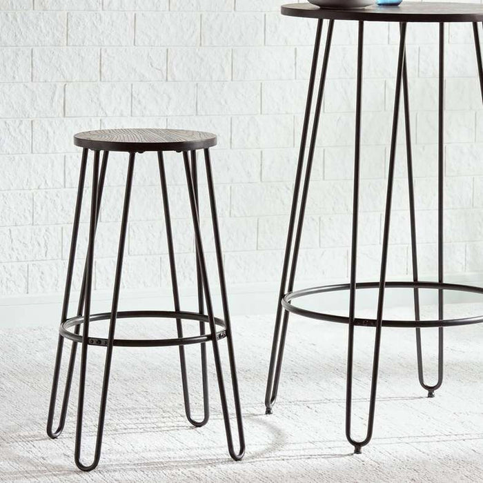 Zoltan Bar Stool Wood - Dark Brown