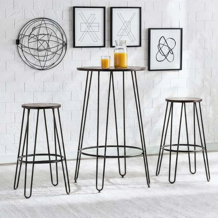 Zoltan Bar Stool Wood - Dark Brown
