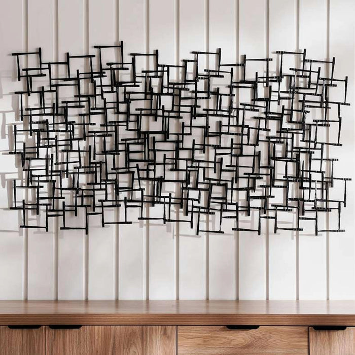 Zove Metal Wall Plaque 127X66X9Cm - Black