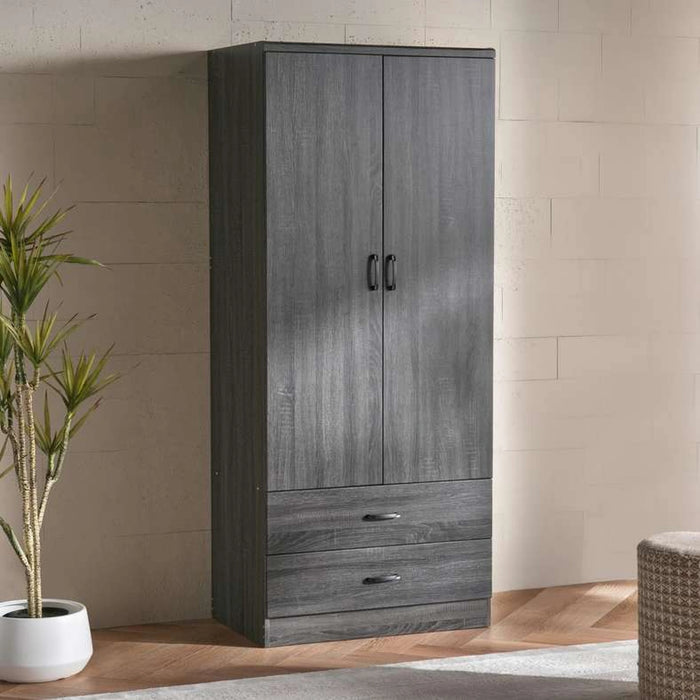 Zoyal 2 Door Wardrobe - Black