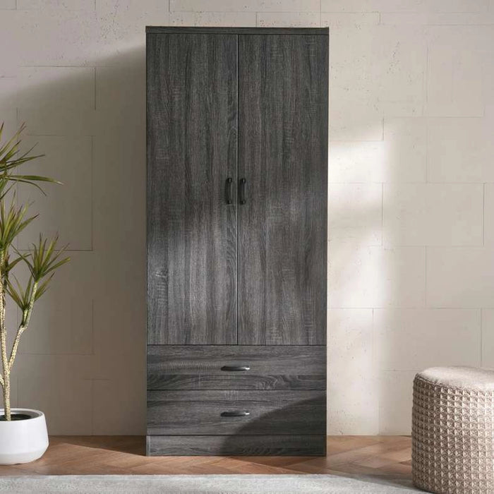 Zoyal 2 Door Wardrobe - Black