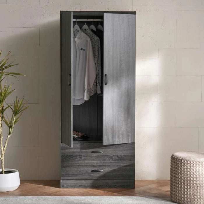 Zoyal 2 Door Wardrobe - Black