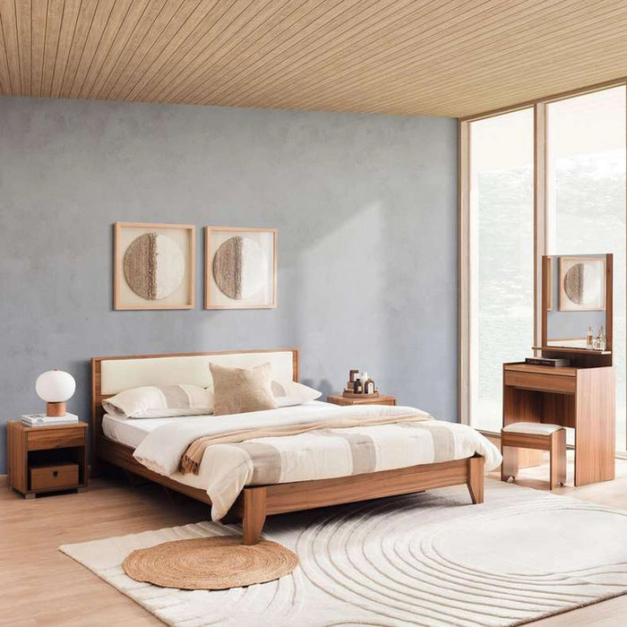 Zoyal 6 Pc Bedroom Set - Walnut