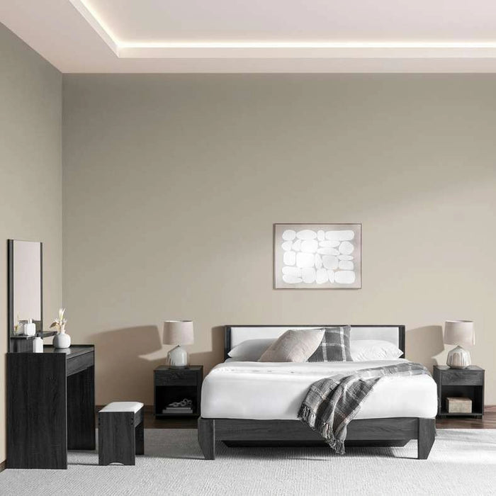Zoyal 6 Pc Queen Bedroom Set 160X200 Cm - Black