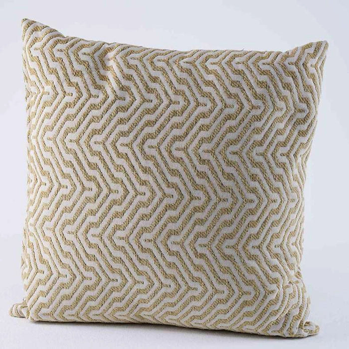 Zubin Chenille Filled Cushion - Beige Pan Home