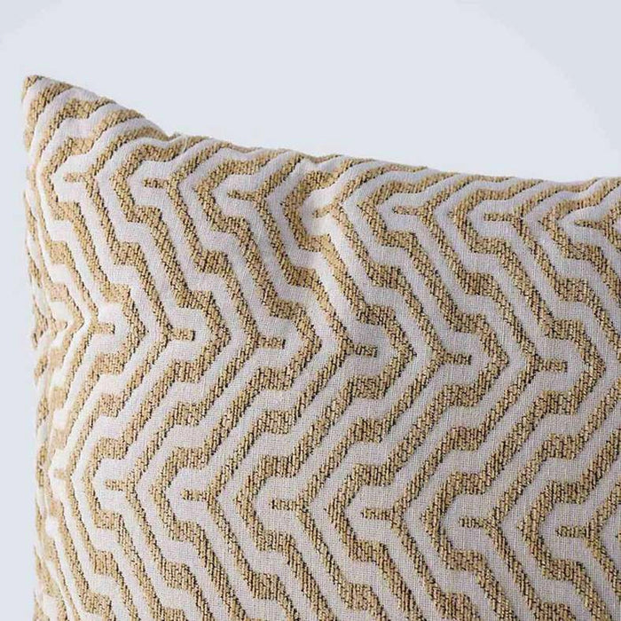 Zubin Chenille Filled Cushion - Beige Pan Home