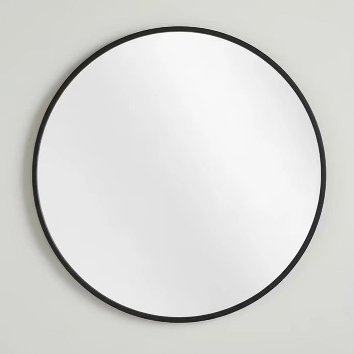 Stanley Metal Wall Mirror Dia 80cm - Black Pan Home