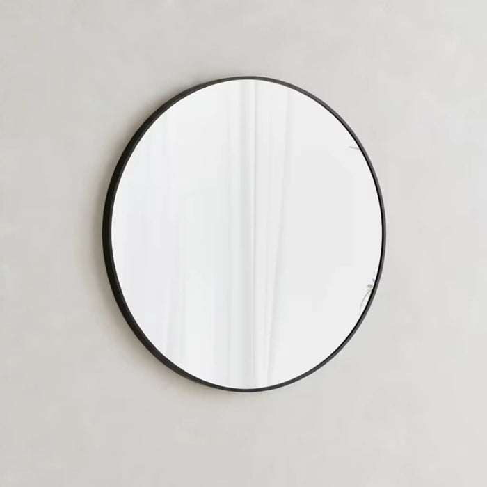 Stanley Metal Wall Mirror Dia 80cm - Black Pan Home