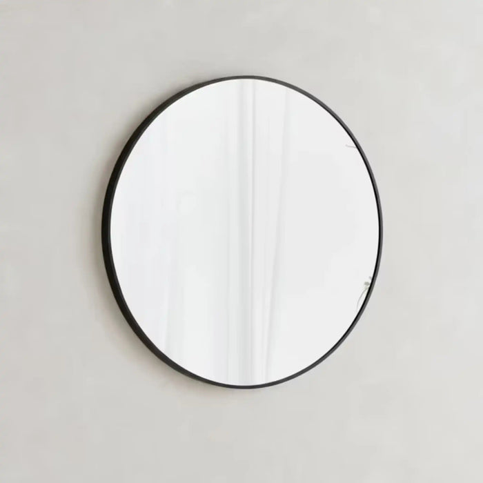 Stanley Metal Wall Mirror Dia 80cm - Black Pan Home