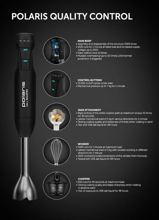 Polaris PHB 1017GL Hand Blender Black