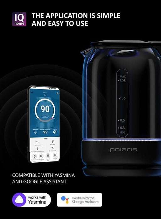 Polaris PWK 1712CGLD WIFI Kettle Glass