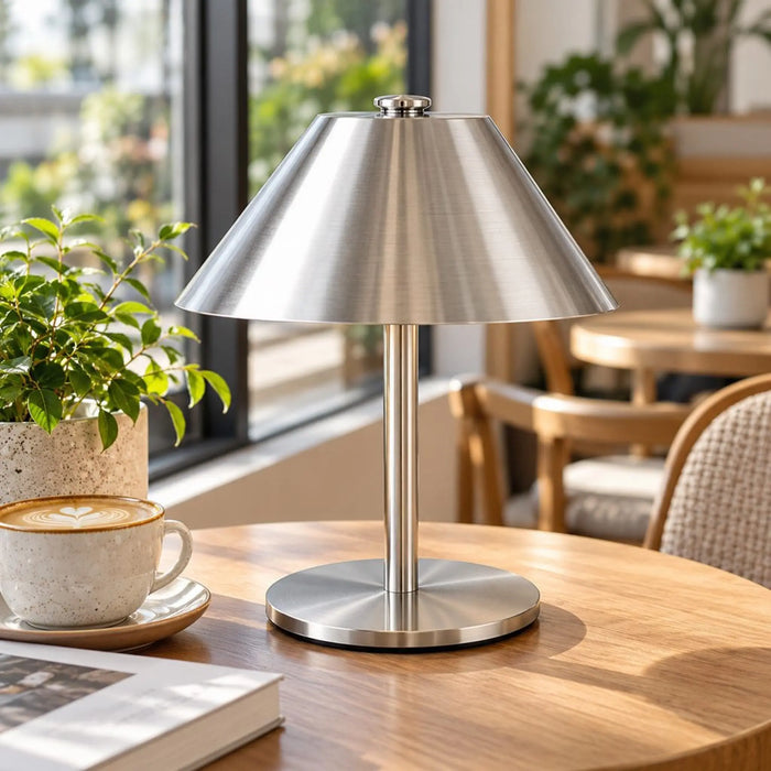 Portable LED Table Lamp,Touch Control, Rechargeable, 14 cm For Home Office Resturant Decor