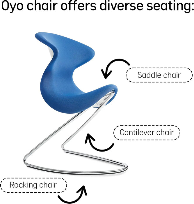 Aeris Oyo Ergonomic Chair for Home & Office, Modern Design, Comfortable Seating for Workspaces, Living Rooms and Meeting Areas - Black